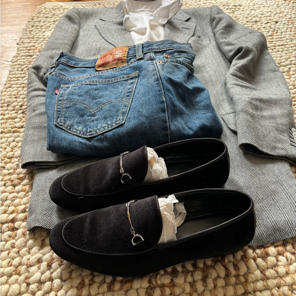 Velvet loafers ZARA